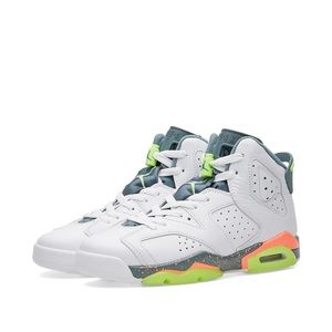 2016 Air Jordan 6 GS Bright Mango size 5.5Y youth 384665-114 sneaker shoes